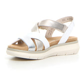 Sandalo bianco argento oro | Boscaini Scarpe