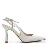 Décolleté slingback a punta white | Boscaini Scarpe