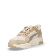 Trinity 2 Topcat sneaker in tessuto e pelle neve mandorla nero | Boscaini Scarpe