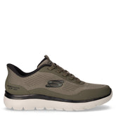 Summits Leyter sneaker in tessuto ed ecopelle oliva nero | Boscaini Scarpe