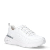 Skech Air Dynamight 2.0 Modern Glimpse sneaker in ecopelle bianco argento | Boscaini Scarpe