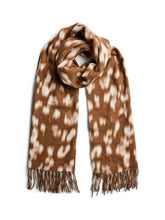 Sciarpa con frange in tessuto toffee | Boscaini Scarpe