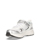 Retro Graph sneaker in tessuto ed ecopelle bambina bianco argento | Boscaini Scarpe