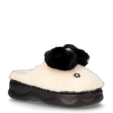 Ciabatta con pelo bianco nero - LAURA BIAGIOTTI | Boscaini Scarpe