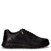 Scarpa sportiva in pelle con zip nero | Boscaini Scarpe