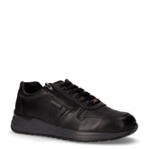 Sneaker in pelle con zip nero | Boscaini Scarpe