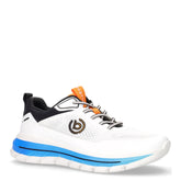 Sneaker in tessuto con dettagli tecnici bianco nero | Boscaini Scarpe