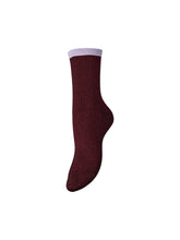 Calze con glitter in tessuto bordeaux | Boscaini Scarpe