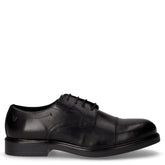 Stringata in pelle nero | Boscaini Scarpe