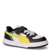 Caven III Block sneaker in ecopelle bambino nero giallo bianco | Boscaini Scarpe