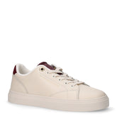 Feminine Cupsole Monogram sneaker in pelle crema bordeaux | Boscaini Scarpe