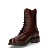 Stivaletto con zip laterale in pelle marrone | Boscaini Scarpe