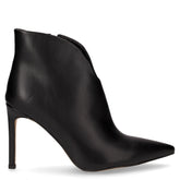 Tronchetto a punta in ecopelle con zip nero | Boscaini Scarpe