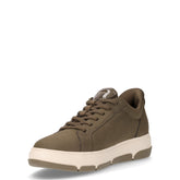 Sneaker in tessuto ed ecopelle oliva | Boscaini Scarpe