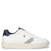 Sneaker in ecopelle bambino bianco grigio blu | Boscaini Scarpe