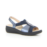 Sandalo con zeppa blu | Boscaini Scarpe