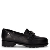 Mocassino in pelle con catena nero | Boscaini Scarpe