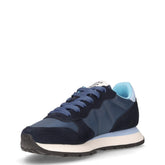 Ally Solid sneaker in pelle e tessuto navy blu | Boscaini Scarpe