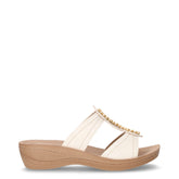 Ciabatta aperta in ecopelle bianco | Boscaini Scarpe