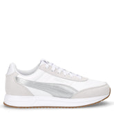 R78 sneaker in ecopelle bianco argento beige | Boscaini Scarpe