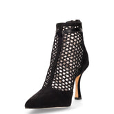Tronchetto con tacco in tessuto nero | Boscaini Scarpe
