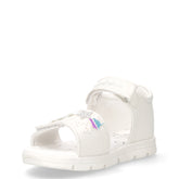 Whippy sandalo in ecopelle bambina bianco argento | Boscaini Scarpe