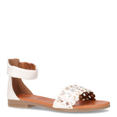 Sandalo con zip bianco mix | Boscaini Scarpe