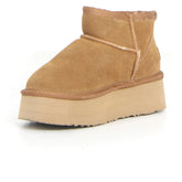 Stivaletto invernale con zeppa camel | Boscaini Scarpe