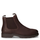 Charlie stivaletto in pelle e tessuto marrone scuro | Boscaini Scarpe