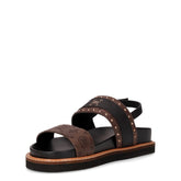 Sandalo con zeppa dark brown | Boscaini Scarpe