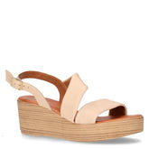 Sandalo con zeppa beige | Boscaini Scarpe