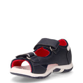 Facci sandalo in ecopelle bambino blu rosso | Boscaini Scarpe