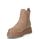 Chelsea stivaletto con platform in ecopelle . tortora | Boscaini Scarpe