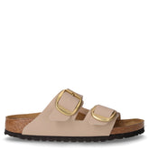 Arizona Big BUckle ciabatta in pelle sabbia | Boscaini Scarpe
