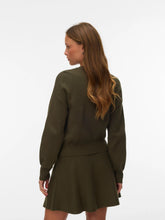 Cardigan in maglia con bottoni verde scuro | Boscaini Scarpe
