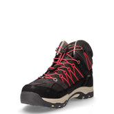 Rigel mid scarponcino trekking in pelle e tessuto waterproof cioccolato rosa | Boscaini Scarpe