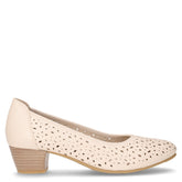 Decollete con tacco in ecopelle beige | Boscaini Scarpe