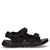 Sandalo sportivo in ecopelle nero | Boscaini Scarpe