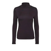 Maglia con colletto in tessuto nero | Boscaini Scarpe