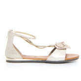 Sandalo con strass platino crosta | Boscaini Scarpe