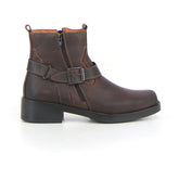 Stivaletto in pelle con zip caffè | Boscaini Scarpe