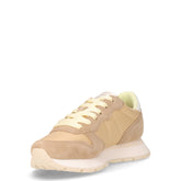 Ally Solid sneaker in pelle e tessuto beige | Boscaini Scarpe