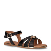 Sandalo basso in ecopelle nero | Boscaini Scarpe