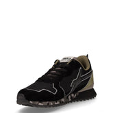 Jet sneaker in pelle e tessuto nero | Boscaini Scarpe