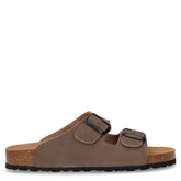 Ciabatta in pelle taupe velour | Boscaini Scarpe