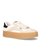 Cajo sneaker con platform in ecopelle bianco nero | Boscaini Scarpe