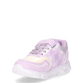 Sneaker bambina in ecopelle con luci lilla | Boscaini Scarpe