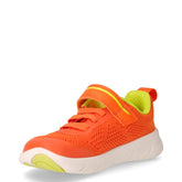 Foot Run sneaker in tessuto ed ecopelle bambino arancio lime | Boscaini Scarpe