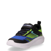 Microspec Velocity Grid Drift sneaker in tessuto ed ecopelle bambino blu lime | Boscaini Scarpe