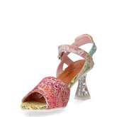 Oliveo sandalo con tacco in pelle rosso | Boscaini Scarpe